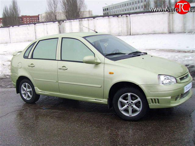 349 р. Комплект молдингов (4 шт.) Камея на двери Лада Калина 1118 седан (2004-2013) (Неокрашенные)  с доставкой в г. Белгород