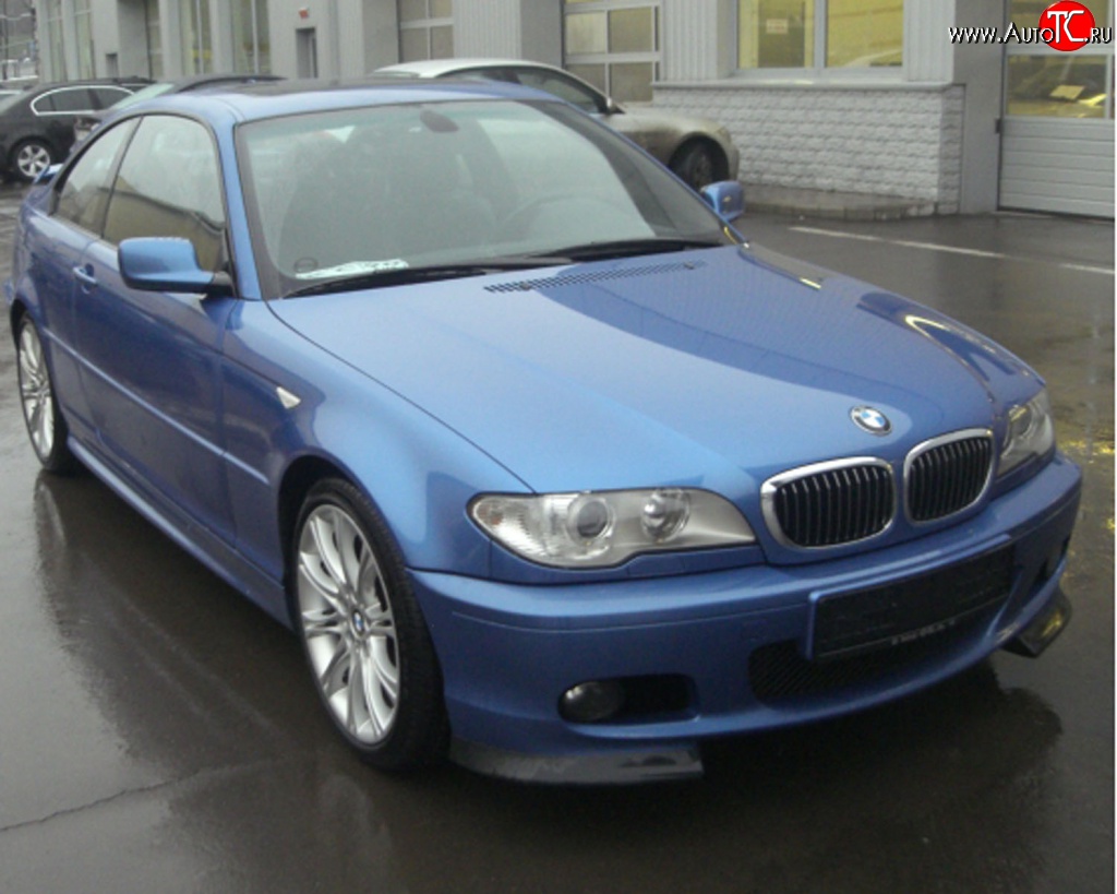 839 р. Накладки Sport-Style на передний бампер автомобиля BMW 3 серия E46 седан дорестайлинг (1998-2001) (Неокрашенная)  с доставкой в г. Белгород