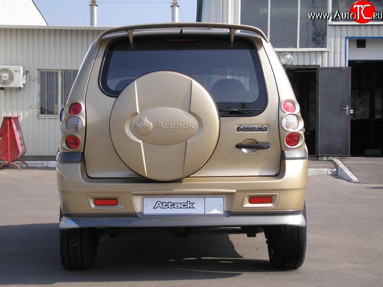 4 799 р. Задний бампер Атака Chevrolet Niva 2123 дорестайлинг (2002-2008) (Неокрашенный)  с доставкой в г. Белгород