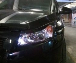 869 р. Реснички Style Chevrolet Cruze J300 седан дорестайлинг (2009-2012) (Неокрашенные)  с доставкой в г. Белгород. Увеличить фотографию 2