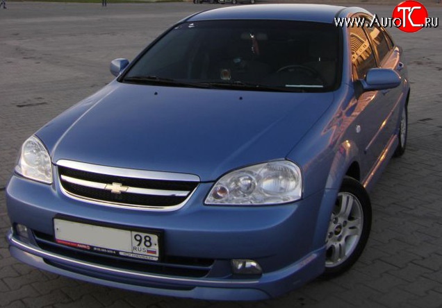 5 949 р. Накладка Street Edition на передний бампер Chevrolet Lacetti седан (2002-2013) (Неокрашенная)  с доставкой в г. Белгород