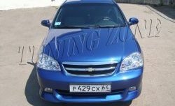 2 399 р. Накладка переднего бампера Tuning Zone Chevrolet Lacetti седан (2002-2013) (Неокрашенная)  с доставкой в г. Белгород. Увеличить фотографию 2