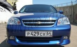 2 399 р. Накладка переднего бампера Tuning Zone Chevrolet Lacetti седан (2002-2013) (Неокрашенная)  с доставкой в г. Белгород. Увеличить фотографию 3