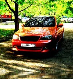 2 399 р. Накладка переднего бампера Tuning Zone Chevrolet Lacetti седан (2002-2013) (Неокрашенная)  с доставкой в г. Белгород. Увеличить фотографию 5