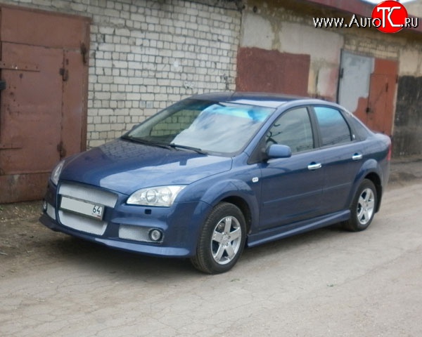 16 249 р. Передний бампер M-VRS Ford Focus 2  седан дорестайлинг (2004-2008) (Неокрашенный)  с доставкой в г. Белгород