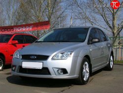 6 099 р. Передний бампер YTG Ford Focus 2  седан дорестайлинг (2004-2008) (Неокрашенный)  с доставкой в г. Белгород. Увеличить фотографию 2