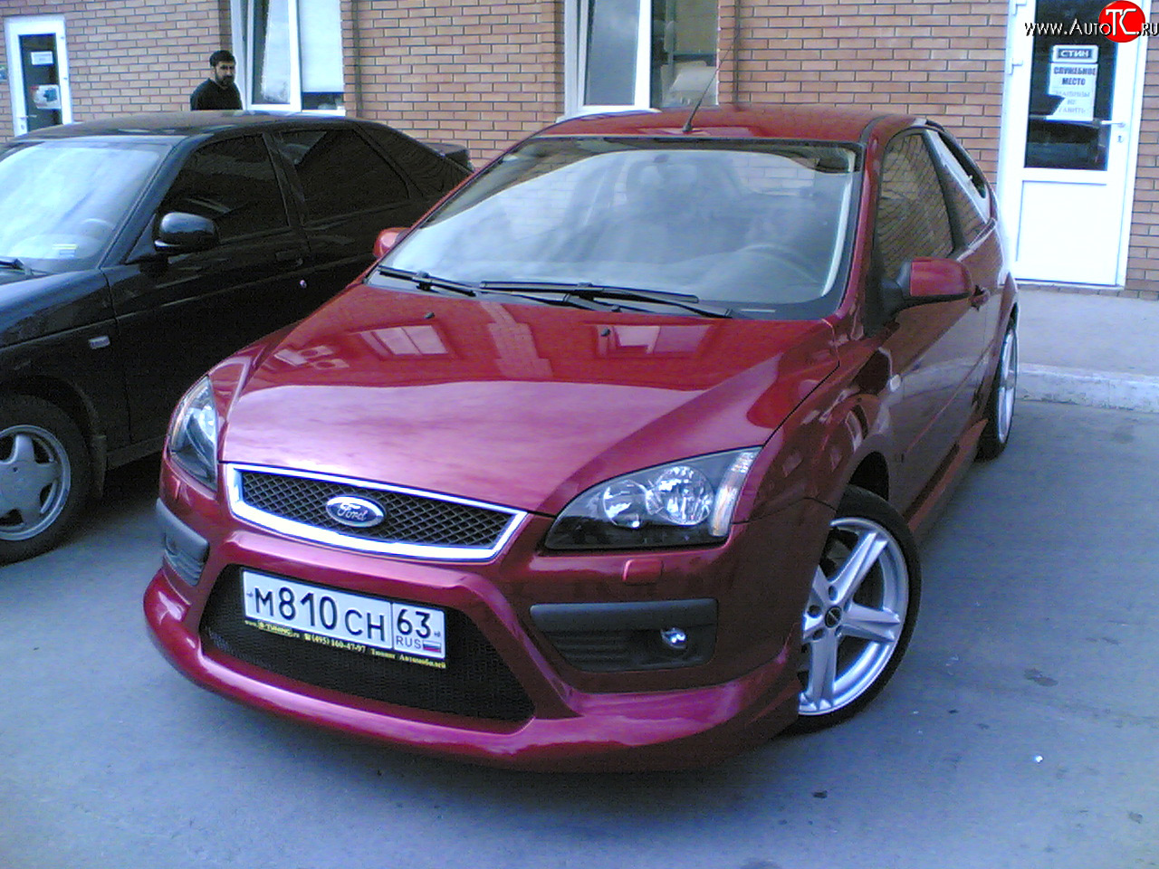 8 499 р. Накладка на передний бампер Снайпер Ford Focus 2  седан дорестайлинг (2004-2008) (Неокрашенная)  с доставкой в г. Белгород