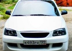 4 699 р. Передний бампер ATH-classic Hyundai Accent 2 LC седан дорестайлинг (ТагАЗ) (1999-2012) (Неокрашенный)  с доставкой в г. Белгород. Увеличить фотографию 5