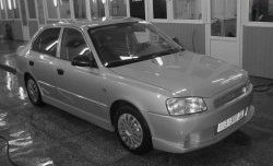 Передний бампер Classic Style Hyundai Accent 2 LC седан дорестайлинг (ТагАЗ) (1999-2012)