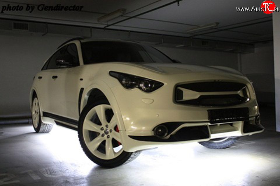 5 799 р. Радиаторная решётка Diablo INFINITI FX50 S51 дорестайлинг (2008-2011) (Неокрашенная)  с доставкой в г. Белгород