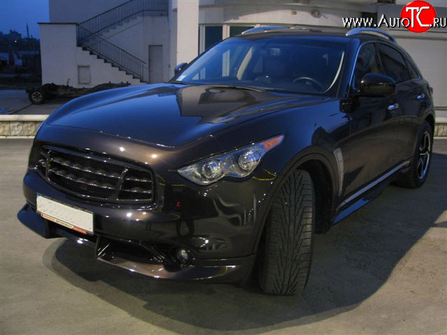 11 599 р. Пороги накладки Diablo INFINITI FX50 S51 дорестайлинг (2008-2011) (Неокрашенные)  с доставкой в г. Белгород