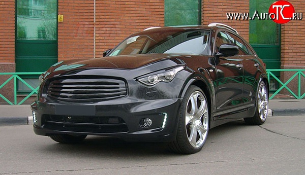 1 599 р. Реснички Galart INFINITI FX50 S51 рестайлинг (2012-2014) (Неокрашенные)  с доставкой в г. Белгород