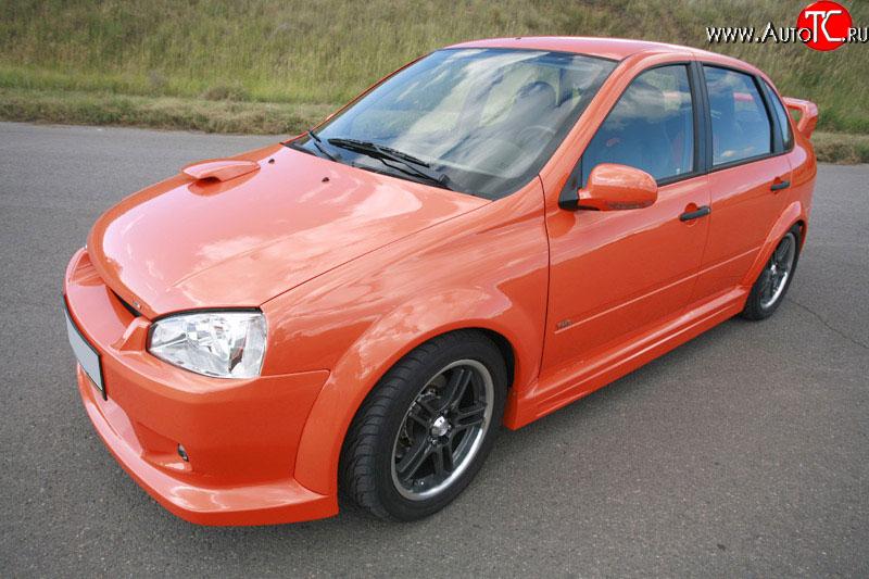 10 699 р. Передние крылья с широкими дутыми арками TMS-GTI Лада Калина 1118 седан (2004-2013) (Неокрашенные)  с доставкой в г. Белгород