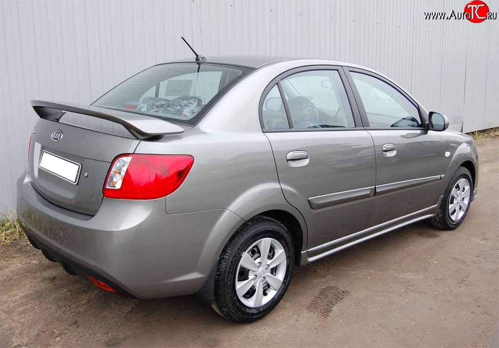 5 799 р. Спойлер GT Dynamics KIA Rio 2 JB дорестайлинг седан (2005-2009) (Неокрашенный)  с доставкой в г. Белгород
