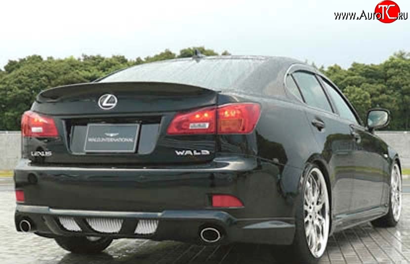 12 599 р. Накладка заднего бампера Wald Lexus IS250 XE20 седан дорестайлинг (2005-2013) (Неокрашенная)  с доставкой в г. Белгород