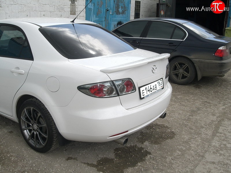4 899 р. Спойлер GTI со стоп-сигналом Mazda 6 GG седан дорестайлинг (2002-2005) (Неокрашенный)  с доставкой в г. Белгород