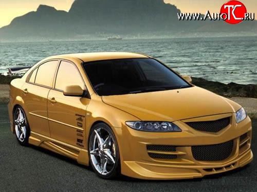 16 299 р. Передний бампер EXS Mazda 6 GG седан дорестайлинг (2002-2005)  с доставкой в г. Белгород