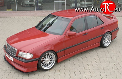 3 599 р. Пороги накладки Rieger Mercedes-Benz C-Class W202 дорестайлинг седан (1993-1997)  с доставкой в г. Белгород