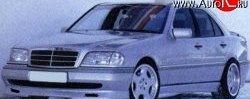 3 599 р. Пороги накладки Rieger Mercedes-Benz C-Class W202 дорестайлинг седан (1993-1997)  с доставкой в г. Белгород. Увеличить фотографию 2