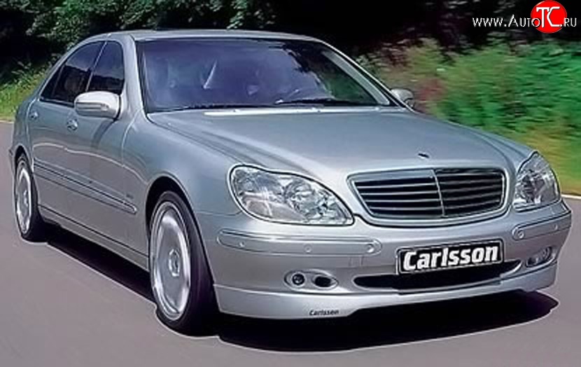 8 949 р. Накладка переднего бампера CARLSSON Mercedes-Benz S class W220 (1998-2005) (Неокрашенная)  с доставкой в г. Белгород