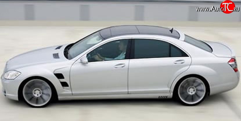 16 049 р. Пороги накладки LORINSER Mercedes-Benz S class 5 W221 седан дорестайлинг (2005-2009) (Неокрашенные)  с доставкой в г. Белгород