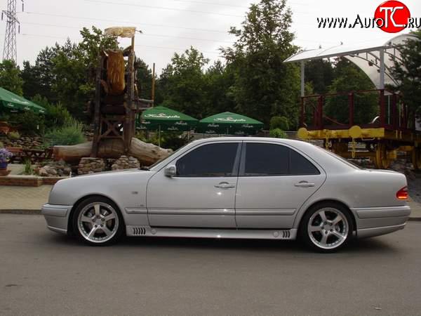 9 799 р. Пороги накладки Lorinzer Mercedes-Benz E-Class W210 дорестайлинг седан (1996-1999) (Неокрашенные)  с доставкой в г. Белгород