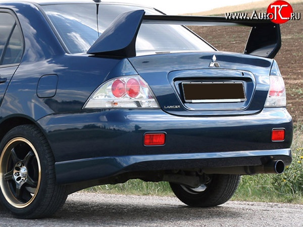 5 399 р. Накладка заднего бампера Sport 2.0 Mitsubishi Lancer 9 CS седан 1-ый рестайлинг (2003-2005) (Неокрашенная)  с доставкой в г. Белгород