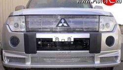 10 599 р. Накладка переднего бампера Sport Mitsubishi Pajero 4 V80 дорестайлинг (2006-2011) (Неокрашенная)  с доставкой в г. Белгород. Увеличить фотографию 3