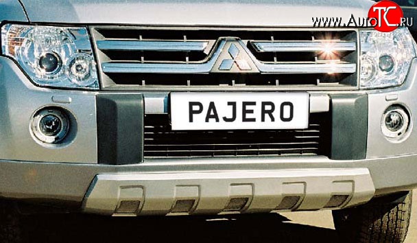 10 499 р. Накладка переднего бампера GT Dynamics Mitsubishi Pajero 4 V80 дорестайлинг (2006-2011) (Дорестайлинг, Неокрашенная)  с доставкой в г. Белгород