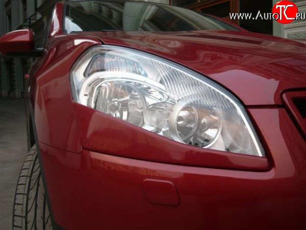 3 479 р. Реснички Городская Легенда рестайлинг Nissan Qashqai 1 дорестайлинг (2007-2010) (Неокрашенные)  с доставкой в г. Белгород
