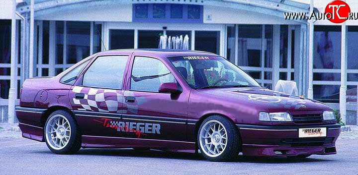 4 999 р. Накладка переднего бампера Rieger Opel Vectra A седан рестайлинг (1992-1995)  с доставкой в г. Белгород