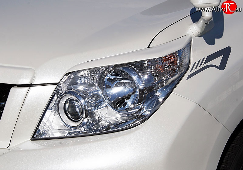 979 р. Реснички JAOS V2 на фары Toyota Land Cruiser Prado J150 дорестайлинг (2009-2013) (Неокрашенные)  с доставкой в г. Белгород
