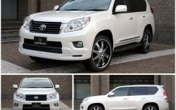 7 599 р. Накладка LX Mode на передний бампер Toyota Land Cruiser Prado J150 дорестайлинг (2009-2013) (Неокрашенная)  с доставкой в г. Белгород. Увеличить фотографию 2