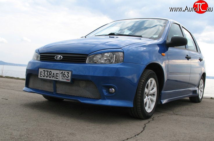 7 799 р. Передний бампер Кубок DM Лада Калина Спорт 1119 (2008-2014) (Без сетки, Неокрашенный)  с доставкой в г. Белгород