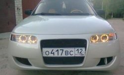 4 799 р. Передний бампер Я - Робот под штатную оптику Лада 2111 универсал (1998-2009) (Неокрашенный)  с доставкой в г. Белгород. Увеличить фотографию 2
