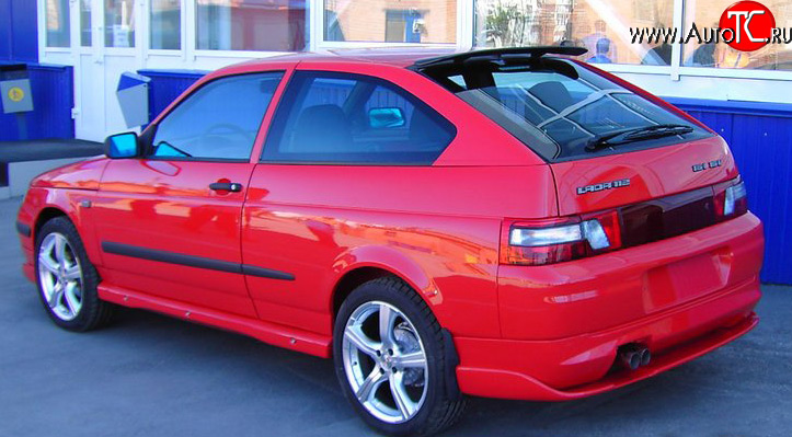 4 699 р. Накладка SVR на задний бампер Лада 2112 хэтчбек (1999-2008) (Неокрашенная)  с доставкой в г. Белгород