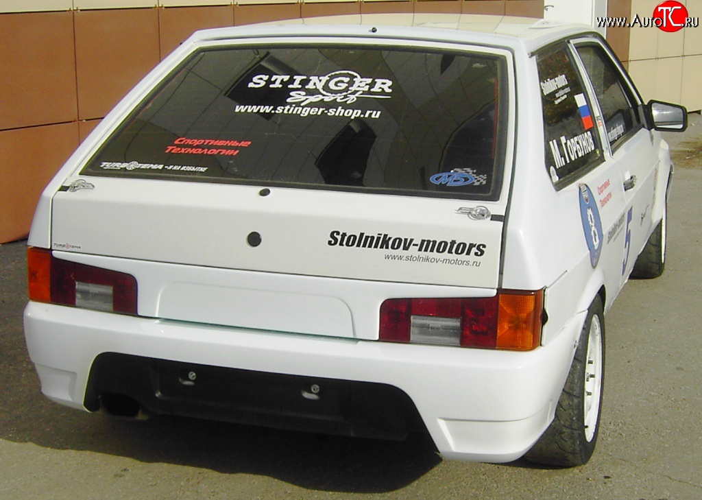 649 р. Накладка на задний номер Evo Лада 21099 (1990-2004) (Неокрашенная)  с доставкой в г. Белгород