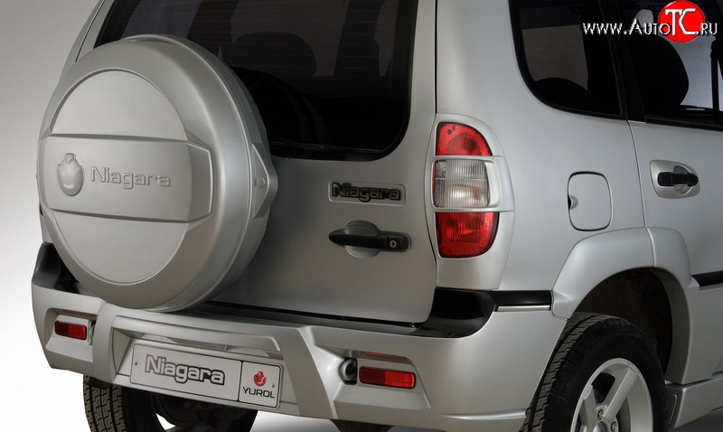 3 099 р. Бокс запасного колеса Ниагара 2 Chevrolet Niva 2123 дорестайлинг (2002-2008) (Неокрашенный)  с доставкой в г. Белгород