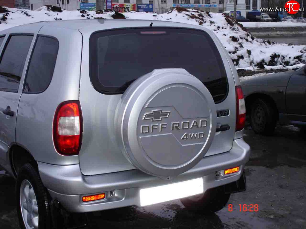 3 079 р. Бокс запасного колеса Off-Road Лада 2123 (Нива Шевроле) 1 рестайлинг (2009-2020) (Неокрашенный)  с доставкой в г. Белгород