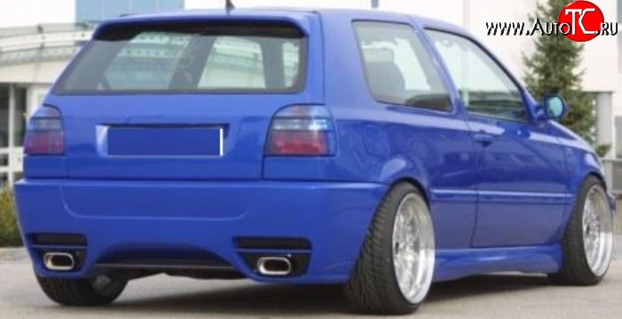 7 299 р. Задний бампер Power Style Volkswagen Golf 3 (1991-1998)  с доставкой в г. Белгород