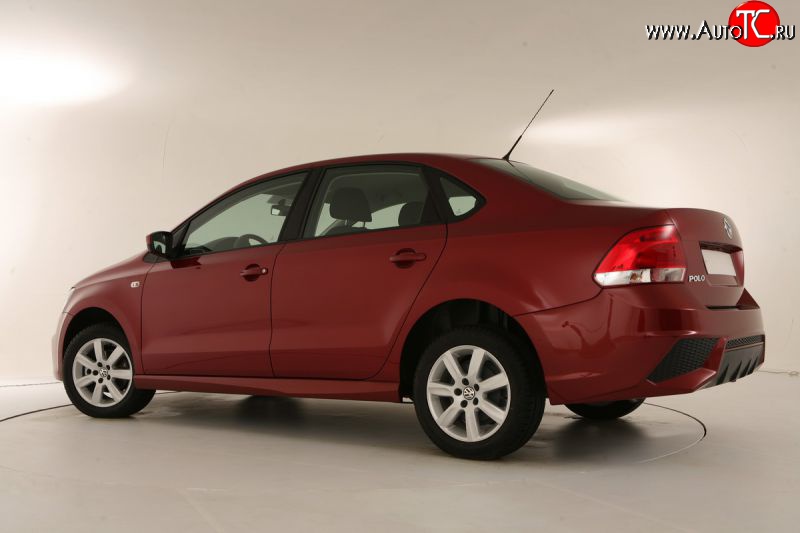 3 249 р. Пороги накладки Sport Volkswagen Polo 5 седан дорестайлинг (2009-2015) (Неокрашенные)  с доставкой в г. Белгород