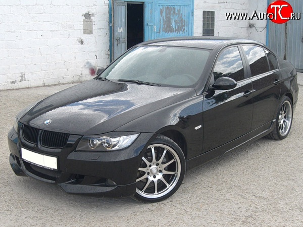 5 999 р. Накладка переднего бампера AC Shnitzer BMW 3 серия E90 седан дорестайлинг (2004-2008) (Неокрашенная)  с доставкой в г. Белгород
