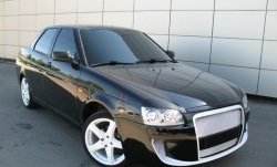 649 р. Реснички Я-робот Лада Приора 21728 купе дорестайлинг (2010-2013) (Неокрашенные)  с доставкой в г. Белгород. Увеличить фотографию 2