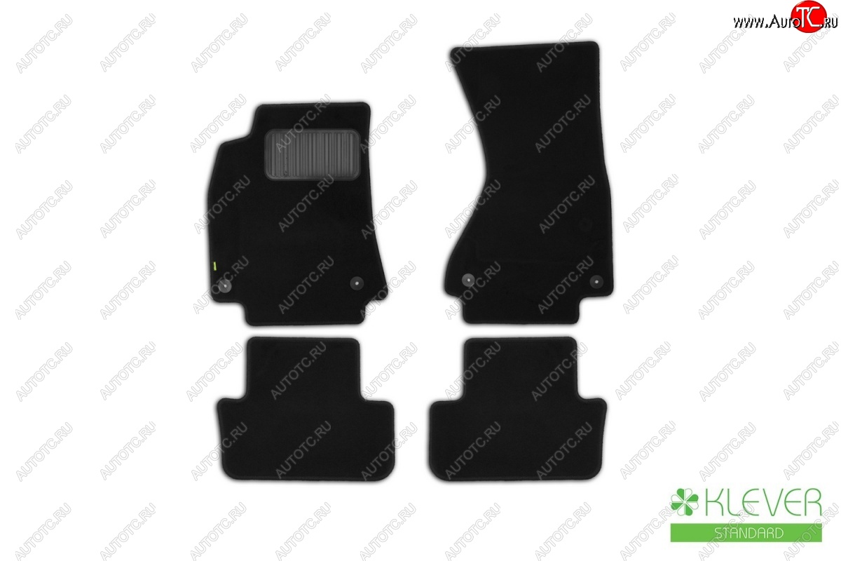 2 599 р. Коврики в салон (текстиль) 4D Klever Standart  Audi A4  B8 (2007-2015) дорестайлинг, седан, дорестайлинг, универсал, рестайлинг, седан  с доставкой в г. Белгород