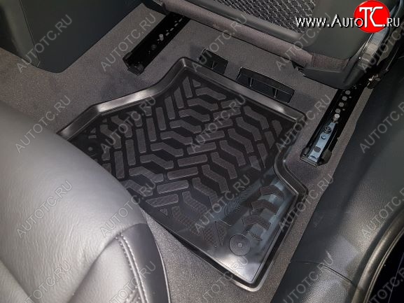 2 199 р. Комплект ковриков в салон Aileron 3D (с подпятником) Audi A4 B9 дорестайлинг,седан (2016-2020)  с доставкой в г. Белгород