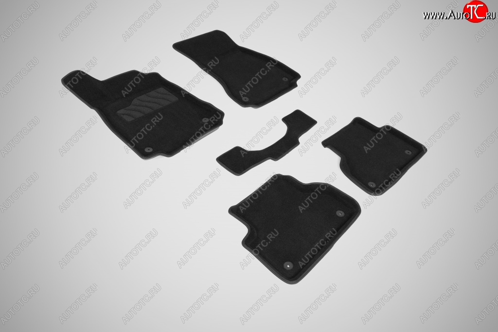 5 699 р. Износостойкие коврики в салон 3D AUDI A4(B9) черные (компл) Audi A4 B9 дорестайлинг,седан (2016-2020)  с доставкой в г. Белгород