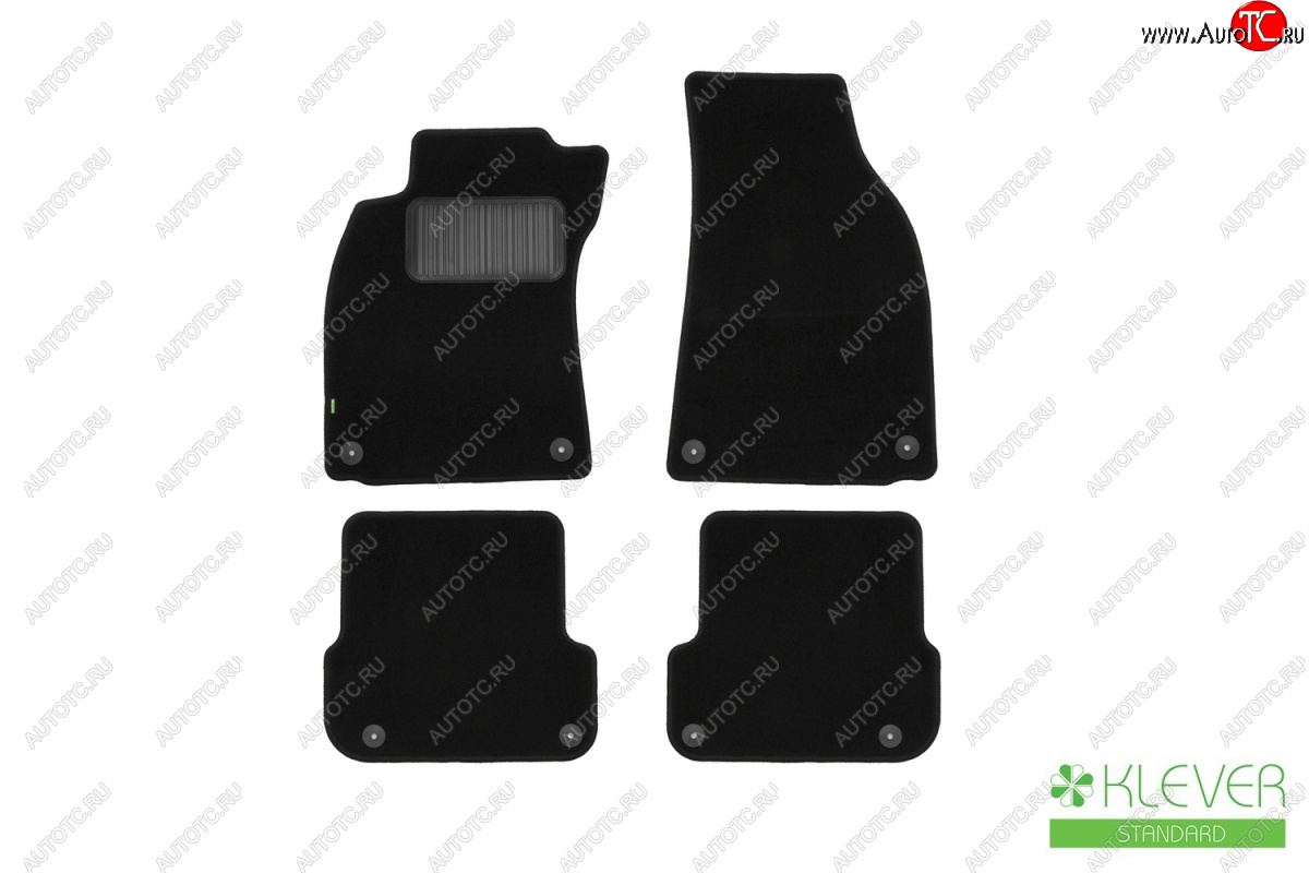 6 949 р. Коврики в салон (текстиль) 4D/5D (АКПП) Klever Standart  Audi A4  B7 (2004-2008) седан  с доставкой в г. Белгород