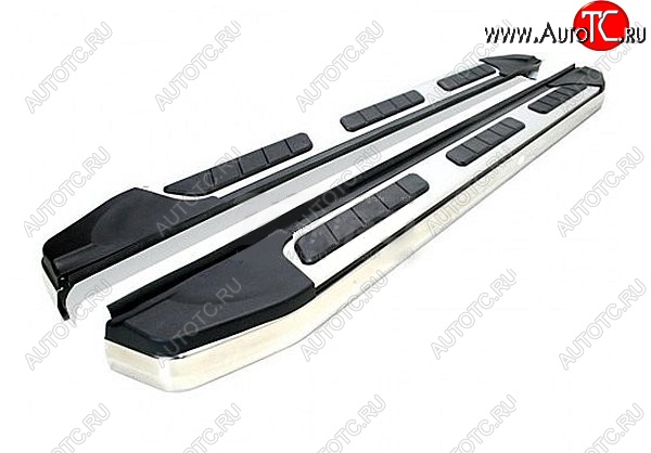 9 599 р. Комплект подножек Winbo Серия М15 (без кронштейнов) Mitsubishi Pajero Sport QE дорестайлинг (2015-2021)  с доставкой в г. Белгород