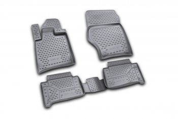 Коврики в салон на Element (полиуретан) Audi Q7  4L (2005-2009) дорестайлинг (Серые)