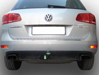 8 399 р. Фаркоп Лидер Плюс (съемный шар тип A) Volkswagen Touareg 1 GP дорестайлинг (2002-2007) (Без электропакета)  с доставкой в г. Белгород. Увеличить фотографию 2
